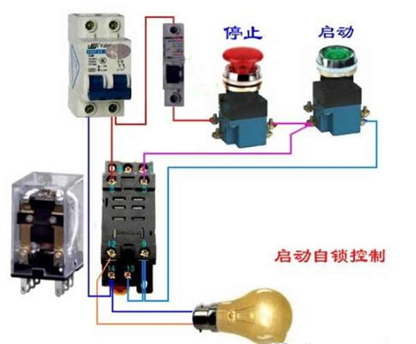 中间继电器的接线图